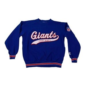 Vintage New York Giants Script Starter Crewneck Sweatshirt Tailsweep NFL
